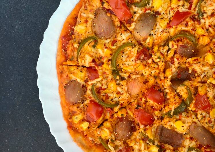 Recipe of Super Quick Homemade Thin crust veggie pizza