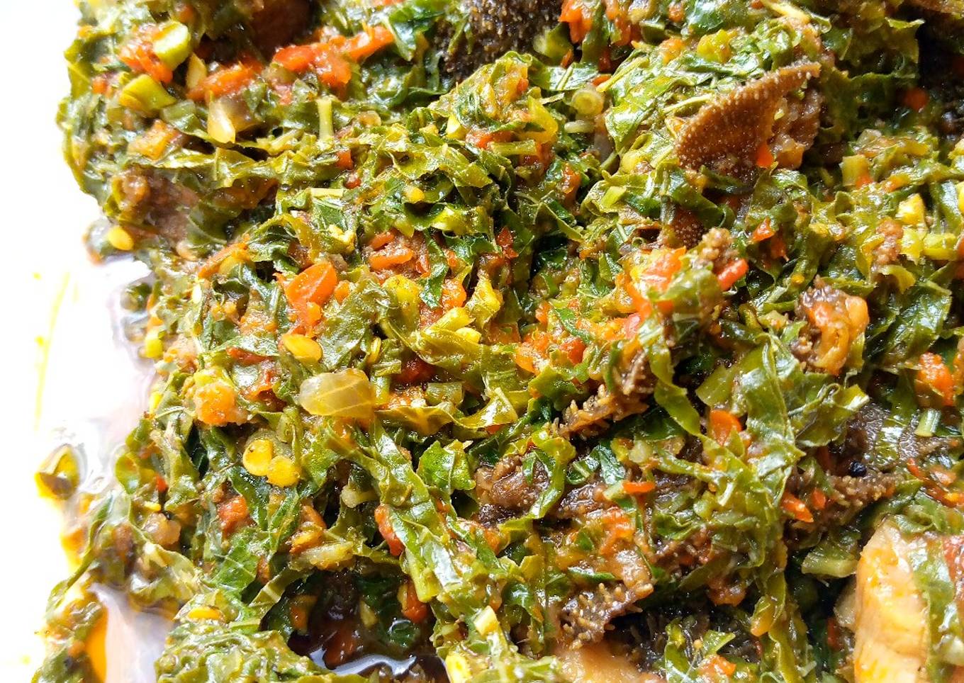 Miyar alayho (spinach soup)