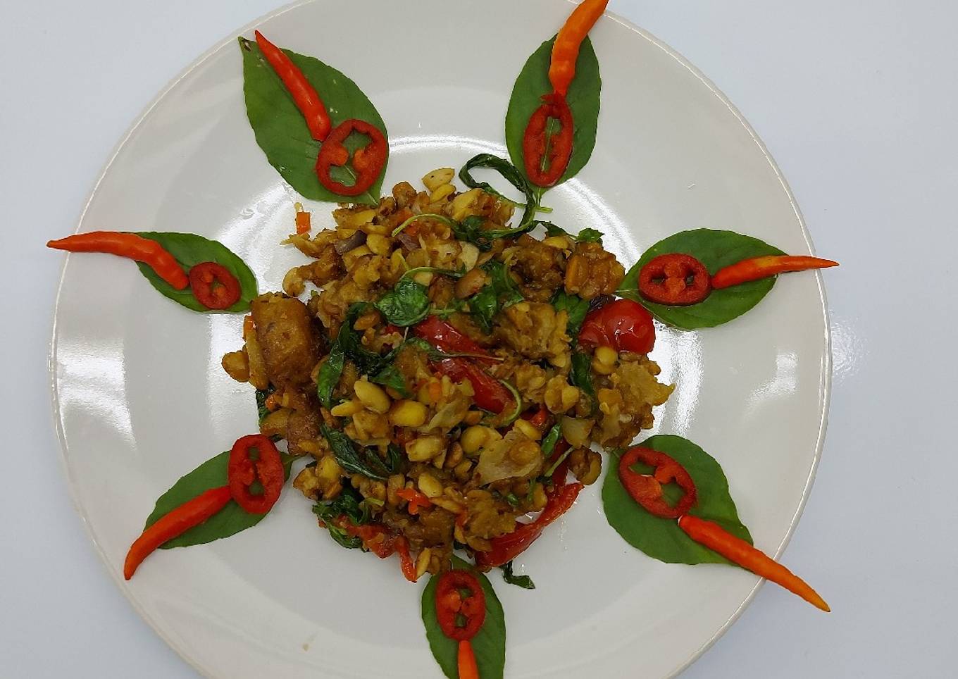 Sambal Tempe Gembus & Tempe Kedelai Kemangi Bumbu Rajang