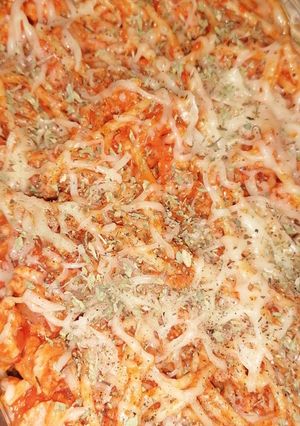 Una foto de Spaguettis gratinados con orégano y pimienta