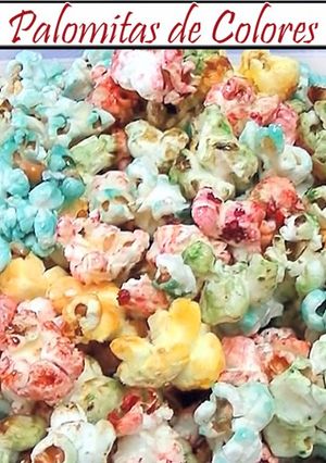 Una foto de Palomitas dulces de colores