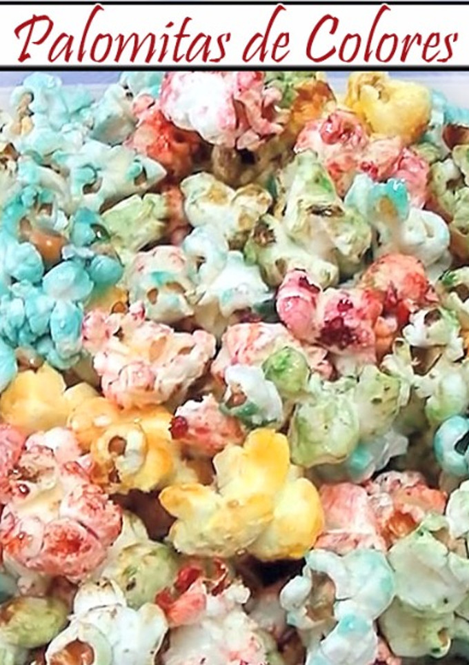 Una foto de Palomitas dulces de colores