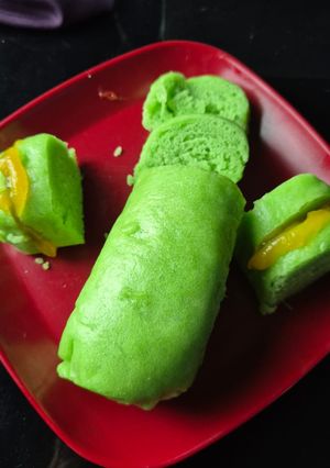 Foto resep Roti Kukus Pontianak Pandan (no mikser)