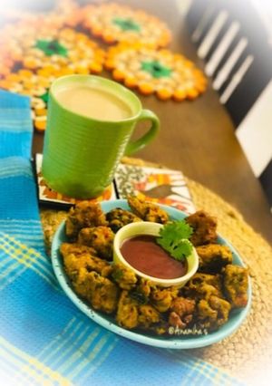 A picture of MANGODE- Moong Dal Pakoras: Tea Time Snacks.