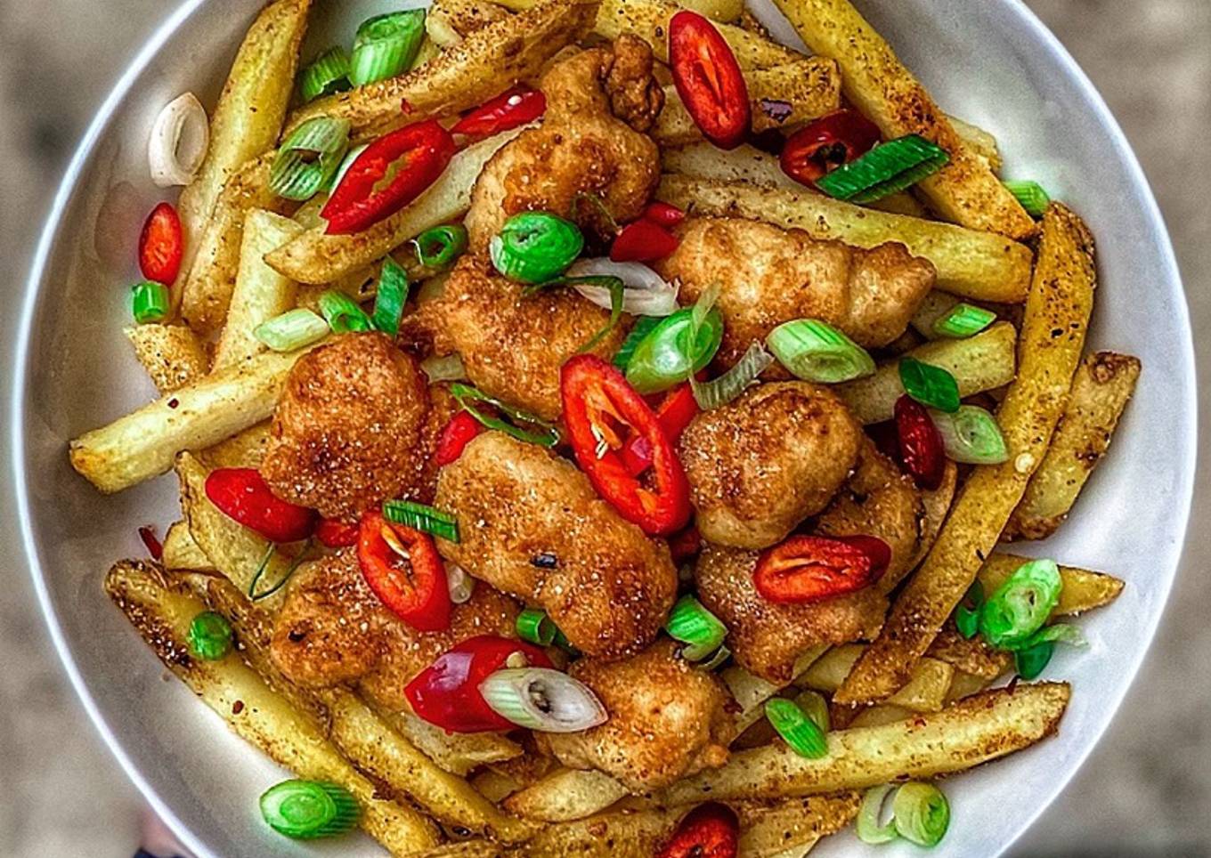 Salt & Pepper Chicken Loaded Fries