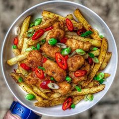 A picture of Salt & Pepper Chicken Loaded Fries.