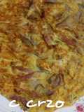 Tortilla de setas de pie azul con bacon