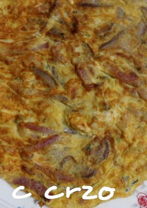 Foto principal de Tortilla de setas de pie azul con bacon