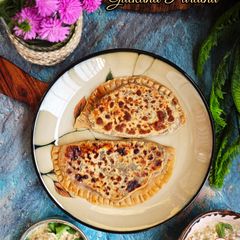 A picture of Gulkand Paratha - Dessert Paratha.