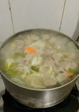 Foto resep Sop sayur & bakso ala anik