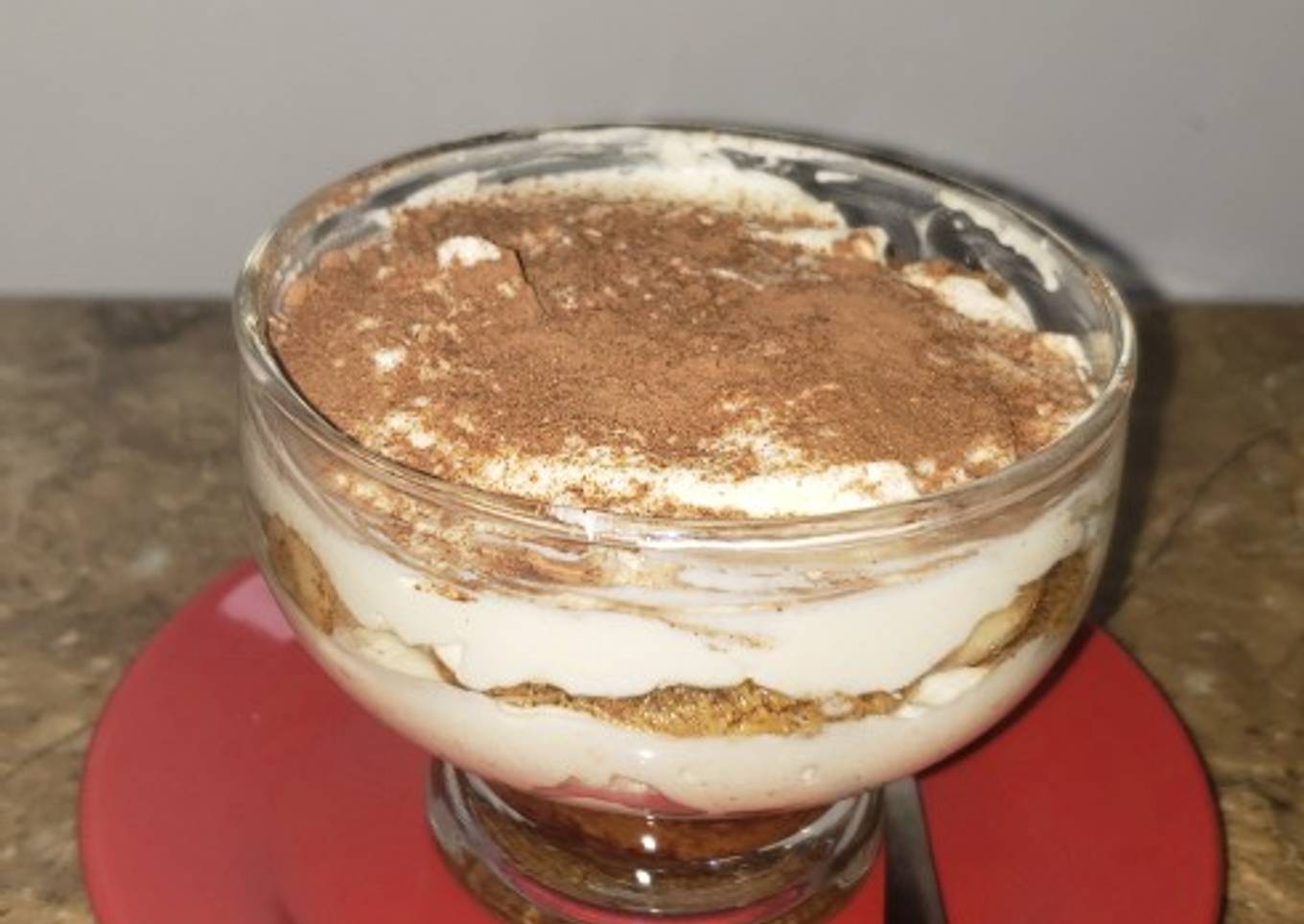 Tiramisú de plátano