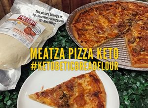 Foto resep Meatza Pizza Keto #Allaire Bread Flour