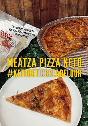 Foto resep Meatza Pizza Keto #Allaire Bread Flour