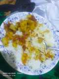 White Rice with Potato Salan