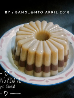 Foto resep Puding Pisang Lapis Cokelat #rabubaru_cookpad