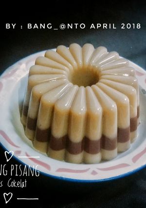 Foto resep Puding Pisang Lapis Cokelat #rabubaru_cookpad