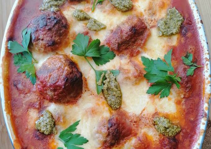 Boulettes rôties au pesto