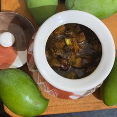 A picture of Sweet n sour mango pickle.