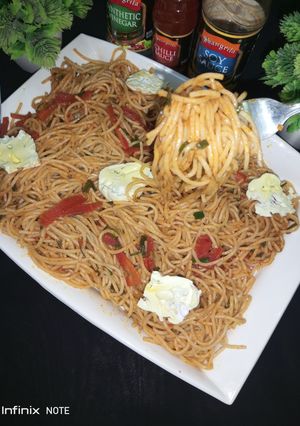 A picture of Juicy spaghettis.
