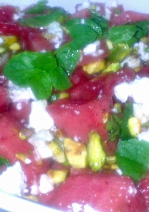 A picture of Sig's Watermelon Salad.