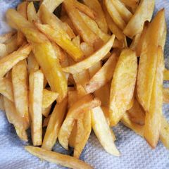 A picture of Home made chips.