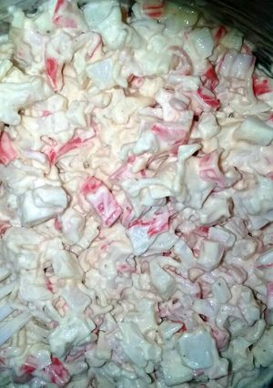 A picture of Sara's sweet cold crab salad.