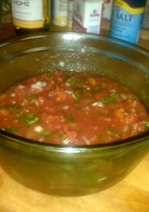A picture of Homemade Healthy Salsa.