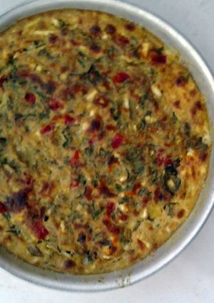 A picture of Aubergine flan (as flan in the british cuisine).