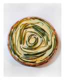Tarta de zucchinis, cebolla caramelizada, ricota y jamón