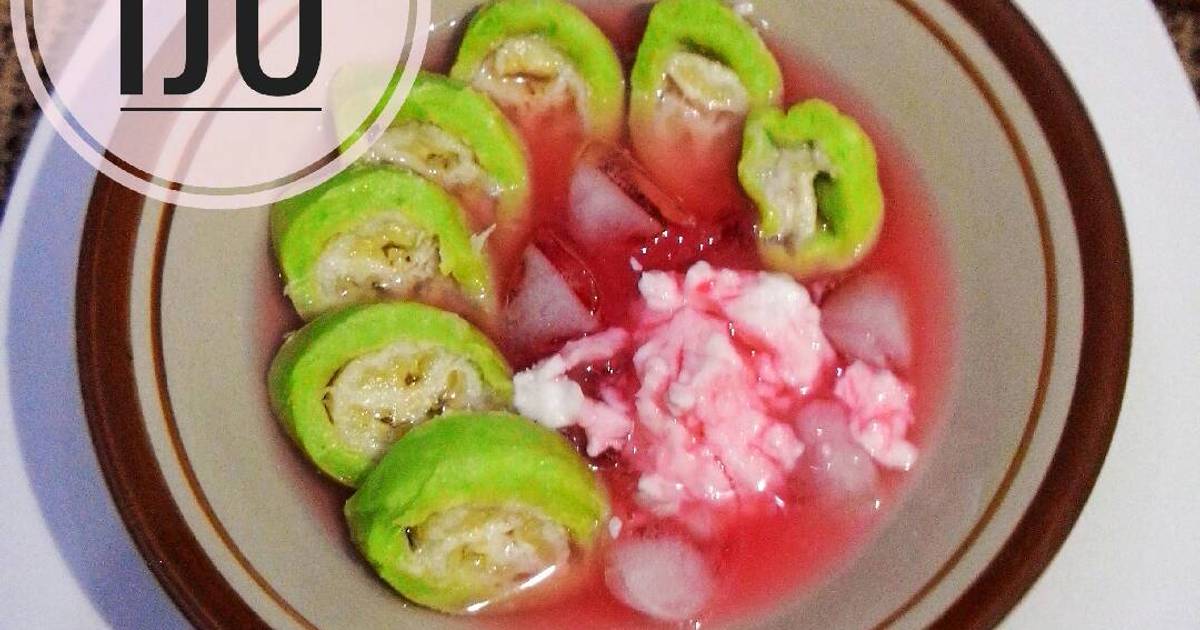 Resep Es pisang ijo sederhana oleh Tyut Indah Novitasari - Cookpad