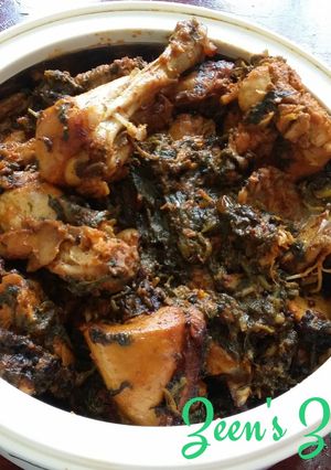 A picture of Water Spinach Chicken.