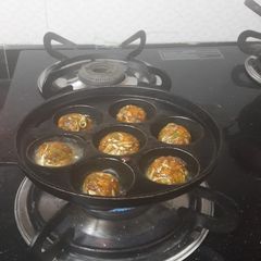 A picture of Manchurian balls in Appe pan.