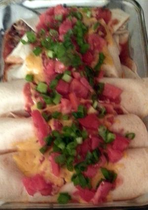 A picture of Rice and Bean Burritos.
