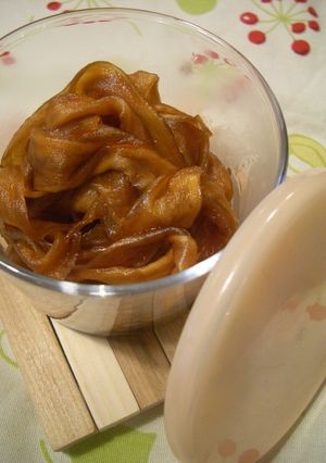 A picture of Simmered Kanpyo for Sushi.