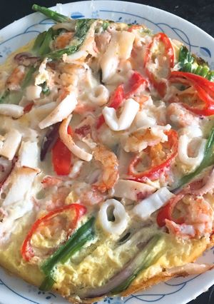 海鮮蔥餅 的食譜成品照片