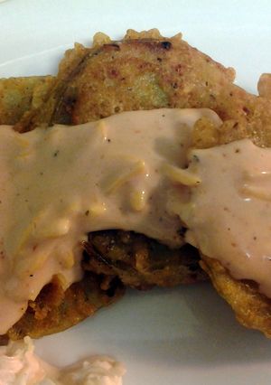 A picture of Fab fried green tomatoes.