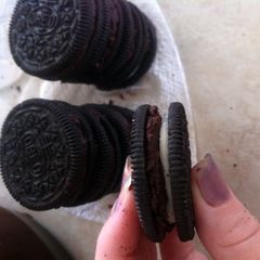 A picture of Chocolatey Oreos.