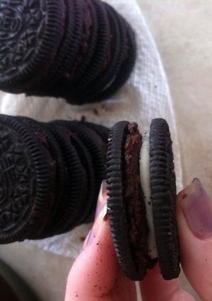 A picture of Chocolatey Oreos.