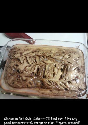 A picture of Cinnamon Roll Swir Cake.