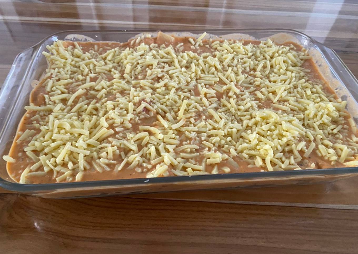 Canelones GF en salsa rosada