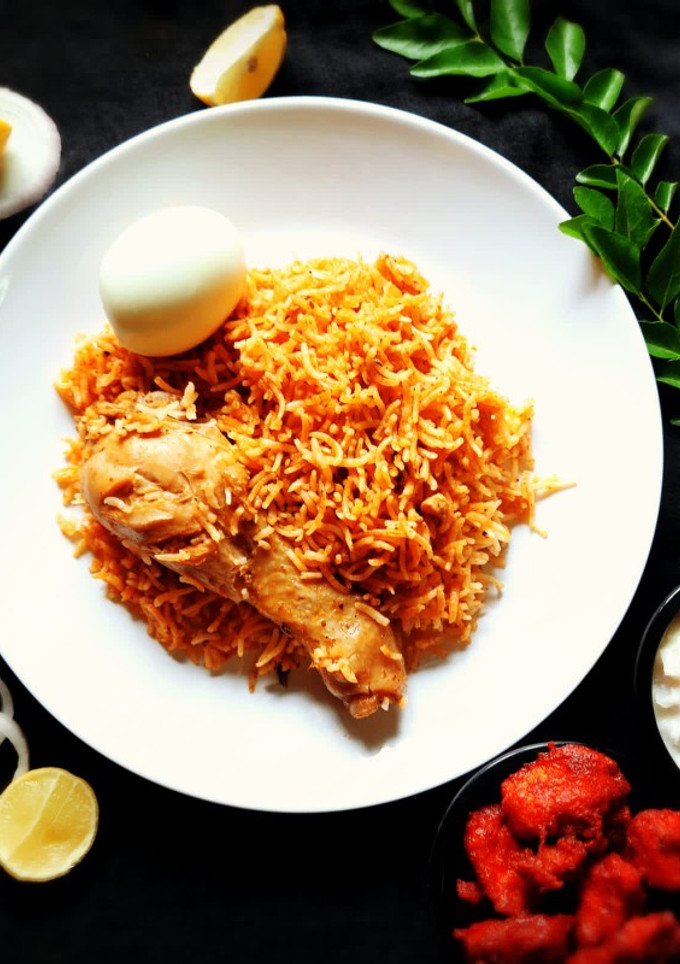 A picture of Chicken Biryani.
