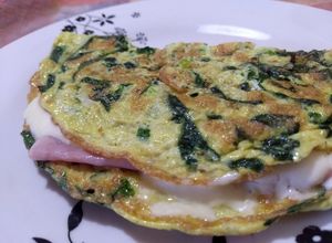 Una foto de Omelette de espinaca