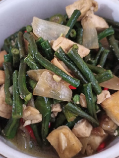 Foto resep Sayur tumis kacang panjang tahu