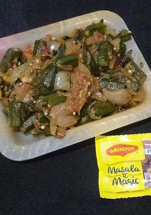 A picture of Onion bhindi.