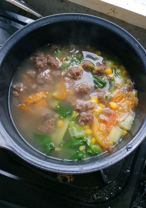 Foto resep Sop Pentol Daging Giling