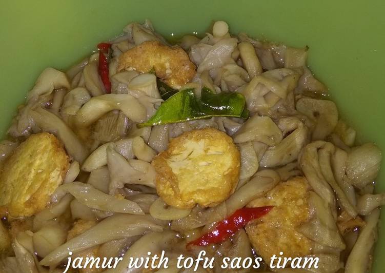 Jamur with tofu saos tiram
