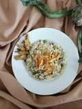 Risotto ai carciofi con cialde di parmigiano