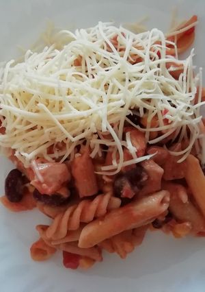 Mexikói csirkés tészta recept fotója
