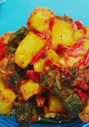 Foto resep Daging kentang rica-rica
