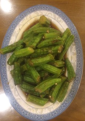 Hình của món Đậu bắp xào.